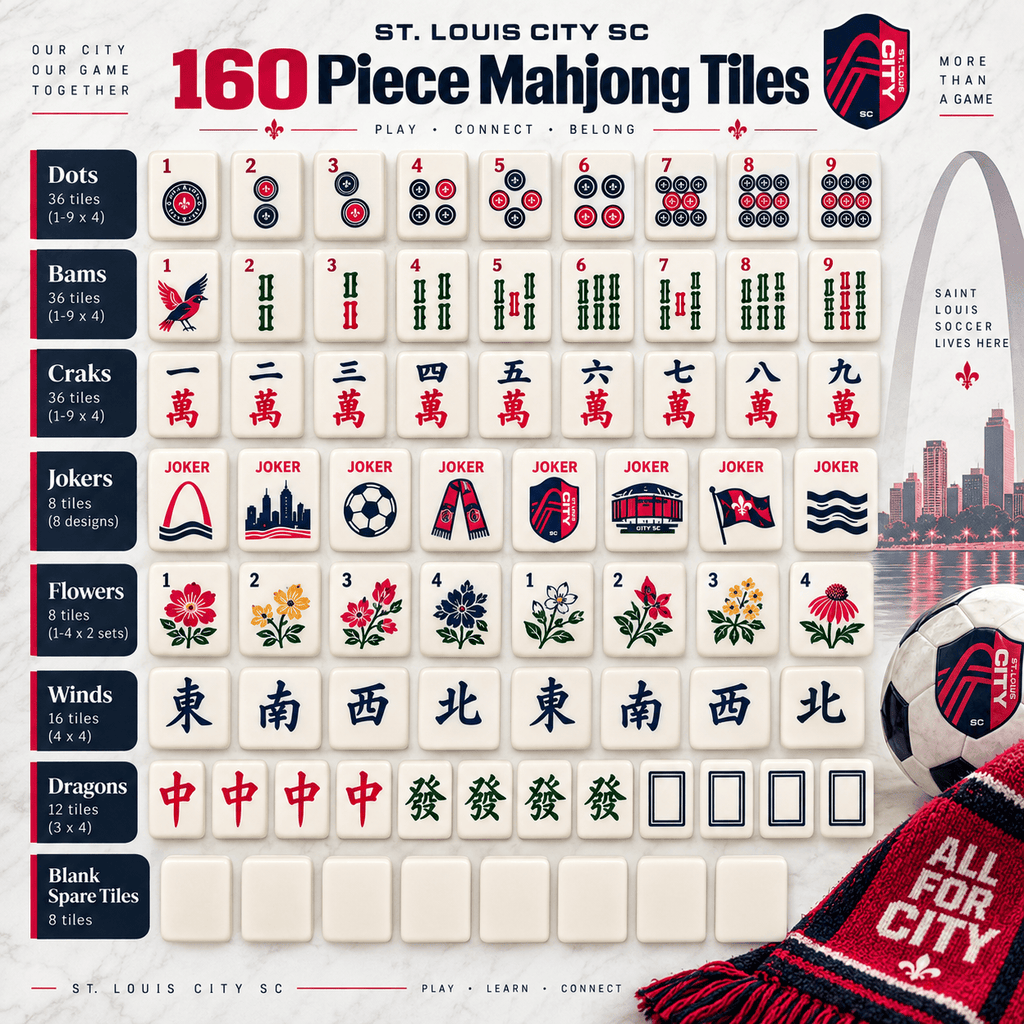 Premium STLC Mahjong Tiles Set TNSM