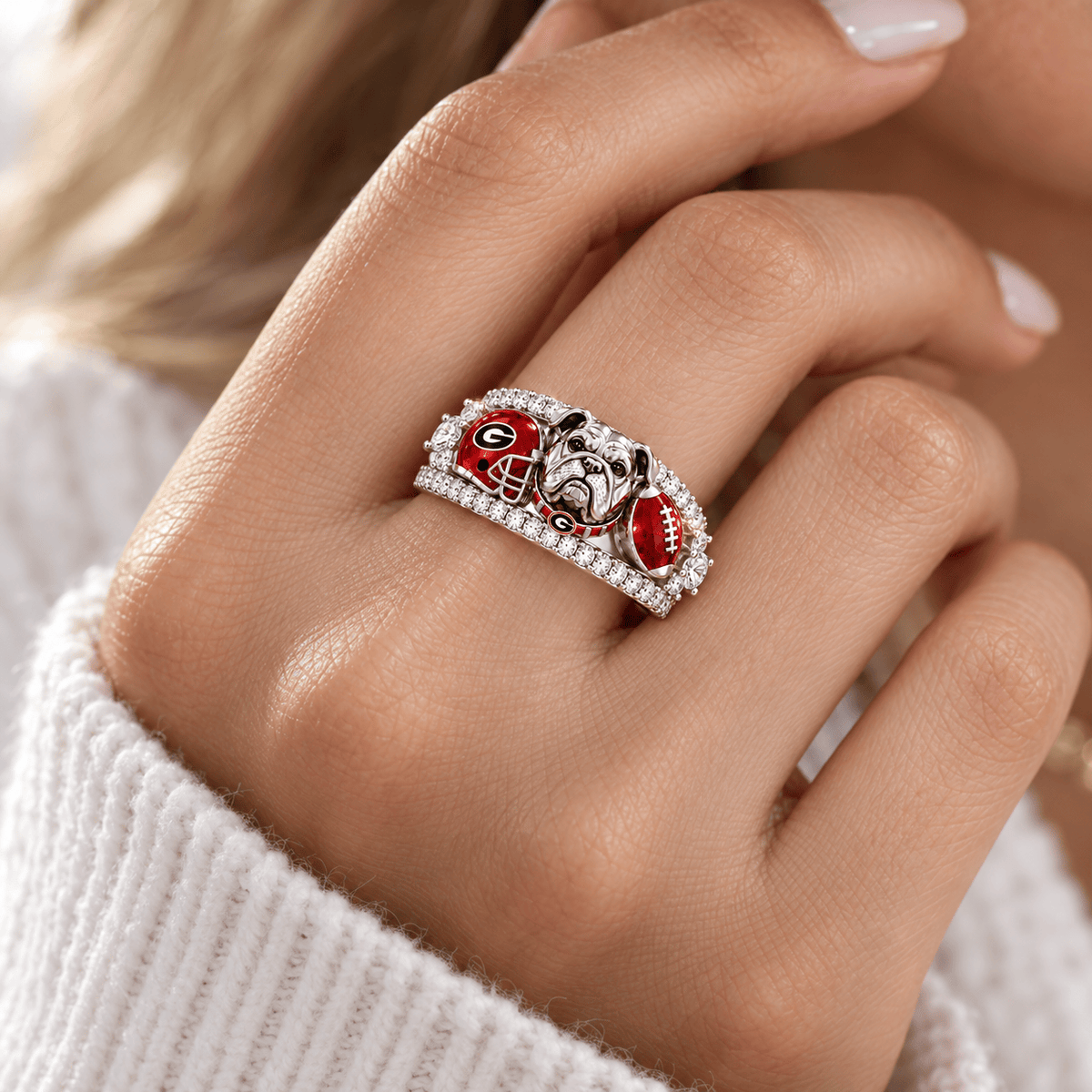 GGBD Premium Charm Pavé Statement Ring NTNA