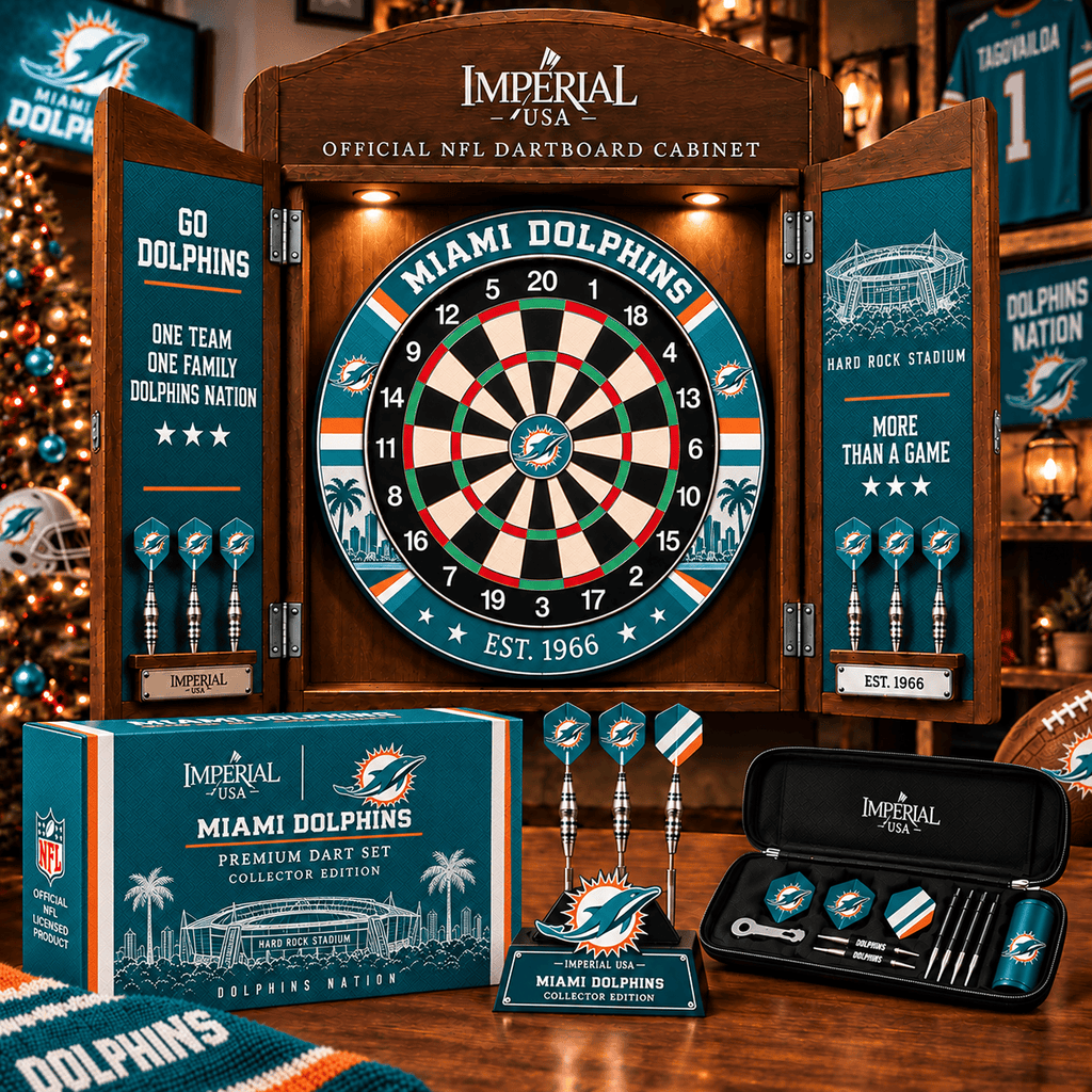 MDP Premium Dartboard Cabinet Set – Wall-Mounted Dart Game PNPA