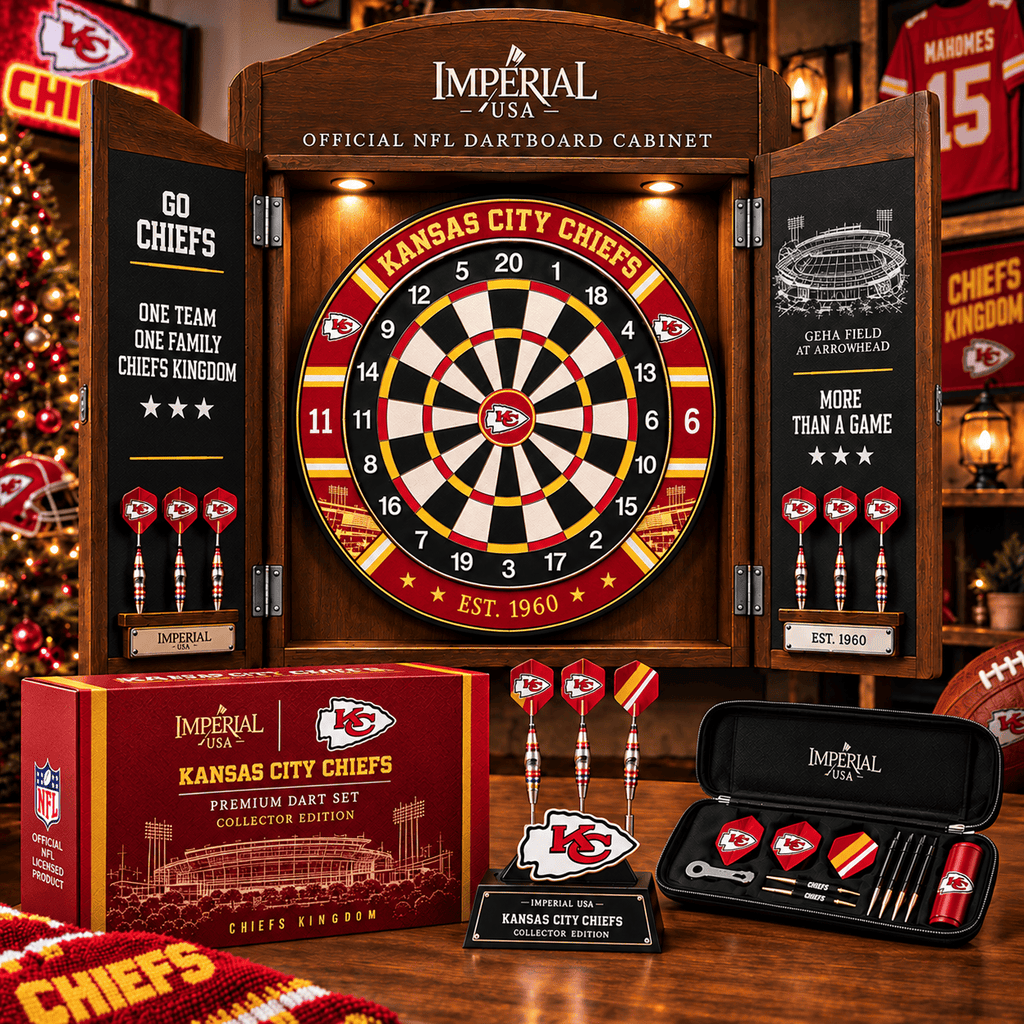 KCC Premium Dartboard Cabinet Set – Wall-Mounted Dart Game PNPA