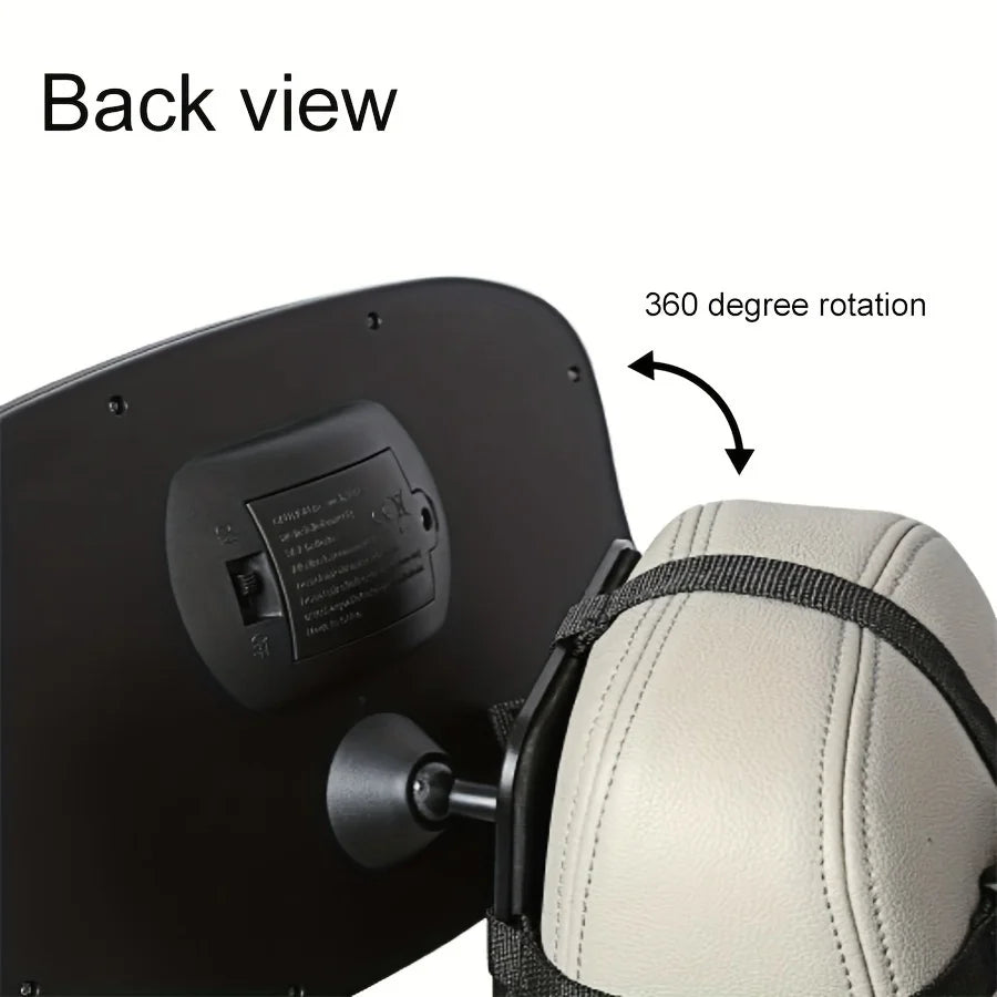 Baby Car Mirror with Remote Control Soft Led Light ShatterProof Acrylic Baby Mirror for Car